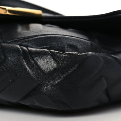 Fendi Nappa FF 1974 Embossed Mini Baguette Black 10 of 11