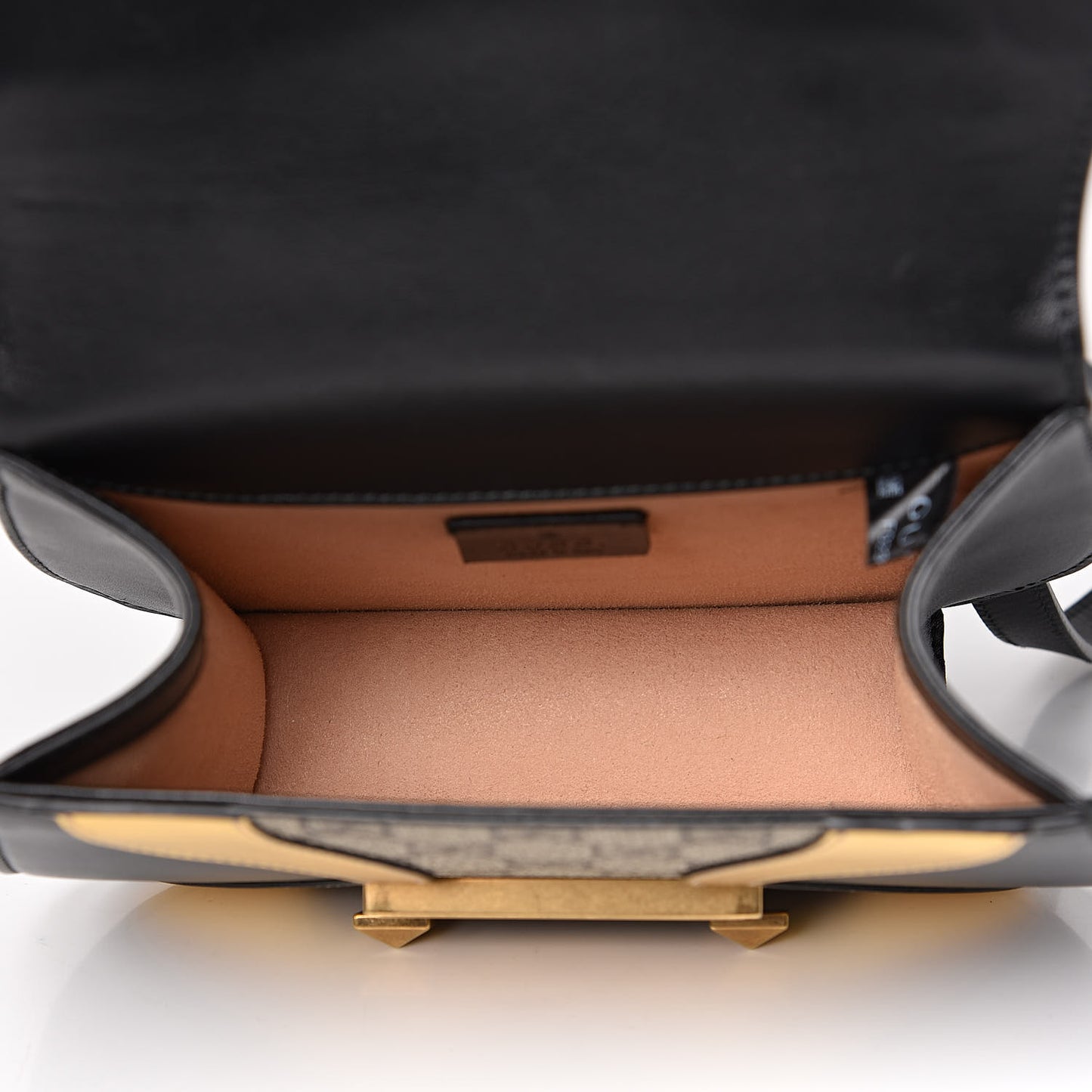 GG Supreme Monogram Small Osiride Shoulder Bag Black Gold