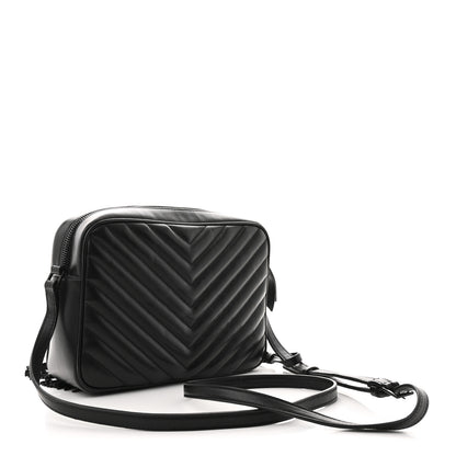 Saint Laurent Calfskin Matelasse Monogram Monochrome Lou Camera Bag Black 3 of 10