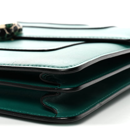 Bulgari Calfskin Large Serpenti Forever Top Handle Emerald Green 10 of 10