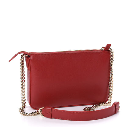 Versace Saffiano Calfskin Palazzo Chain Crossbody Red 3 of 10