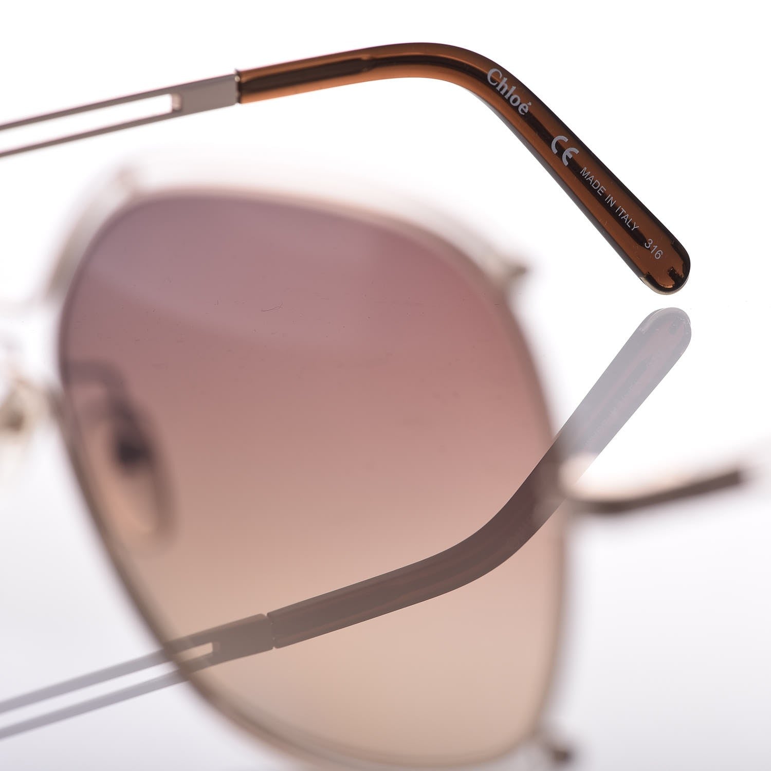 Chloe Oversized Square Isadora Sunglasses CE129S Rose 6 of 7