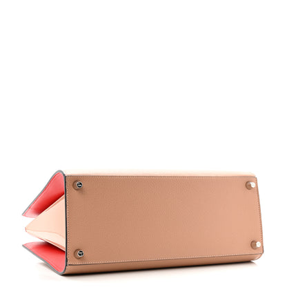 Christian Louboutin Calfskin Patent Studded Large Paloma Nude 4 of 12