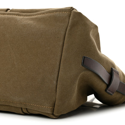 Prada Canvas Calfskin Large Route Shoulder Bag Khaki 10 of 14
