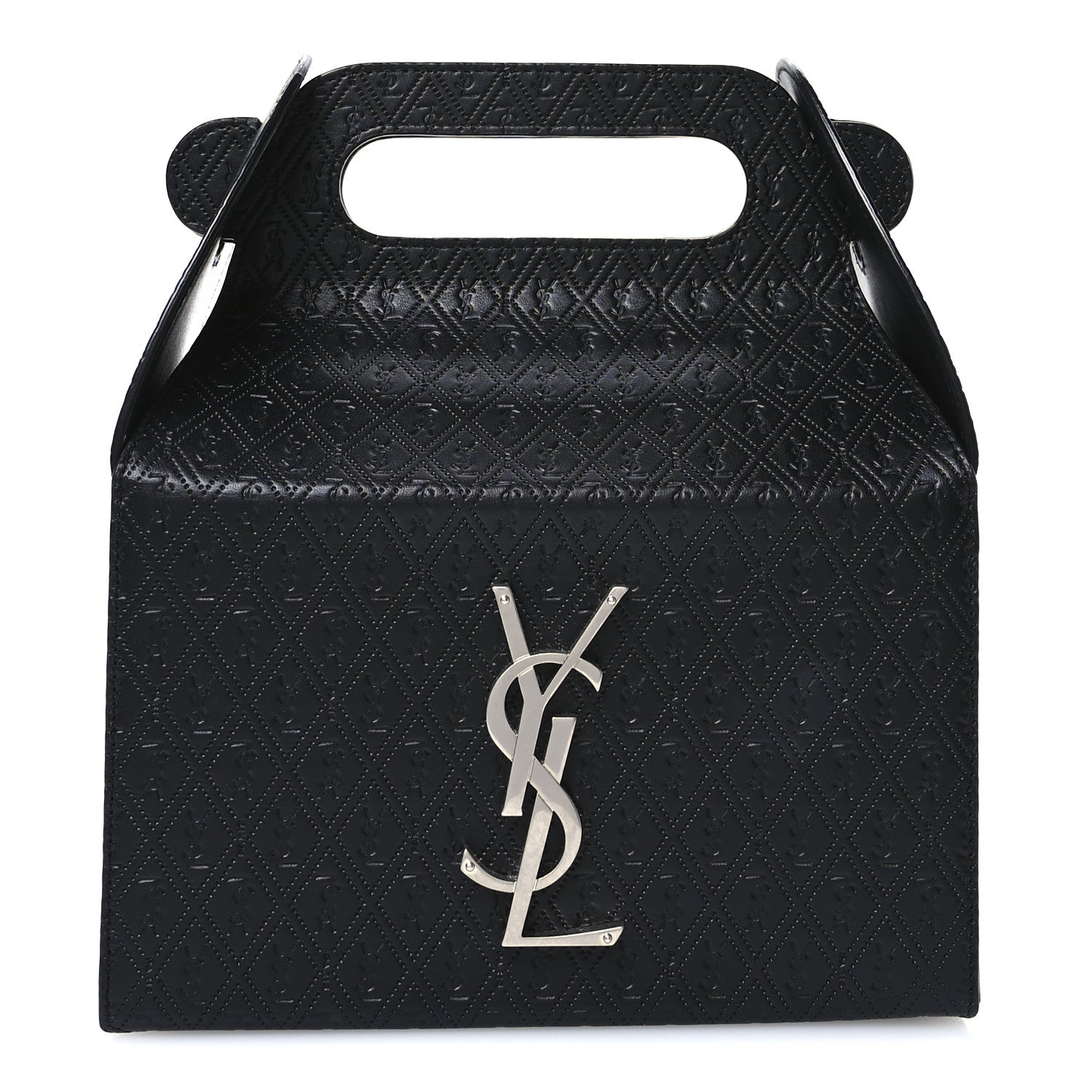 Saint Laurent Calfskin Monogram Take Away Box Black 1 of 11