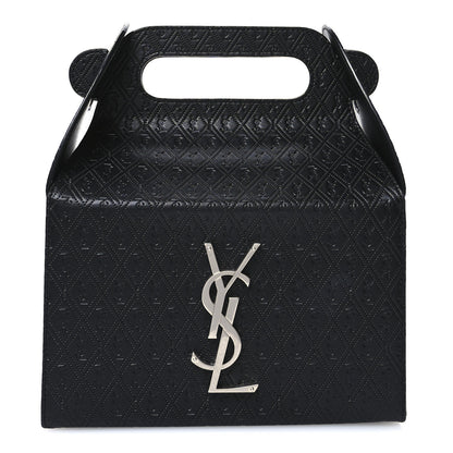 Saint Laurent Calfskin Monogram Take Away Box Black 1 of 11