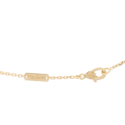 Van Cleef & Arpels 18K Yellow Gold Guilloche Vintage Alhambra Pendant Necklace 3 of 5