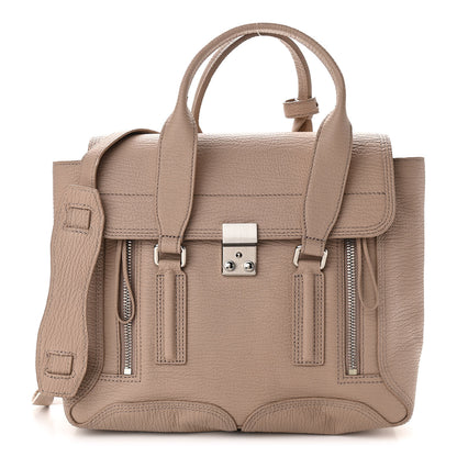 3.1 Phillip Lim Textured Calfskin Medium Pashli Satchel Khaki 1 of 10