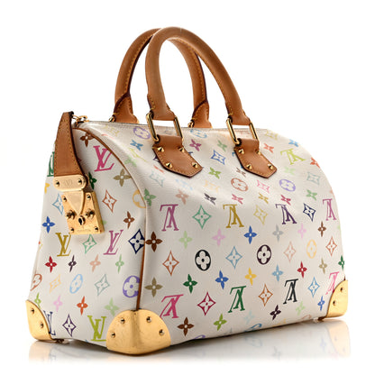 Louis Vuitton Monogram Multicolor Speedy 30 White 3 of 13