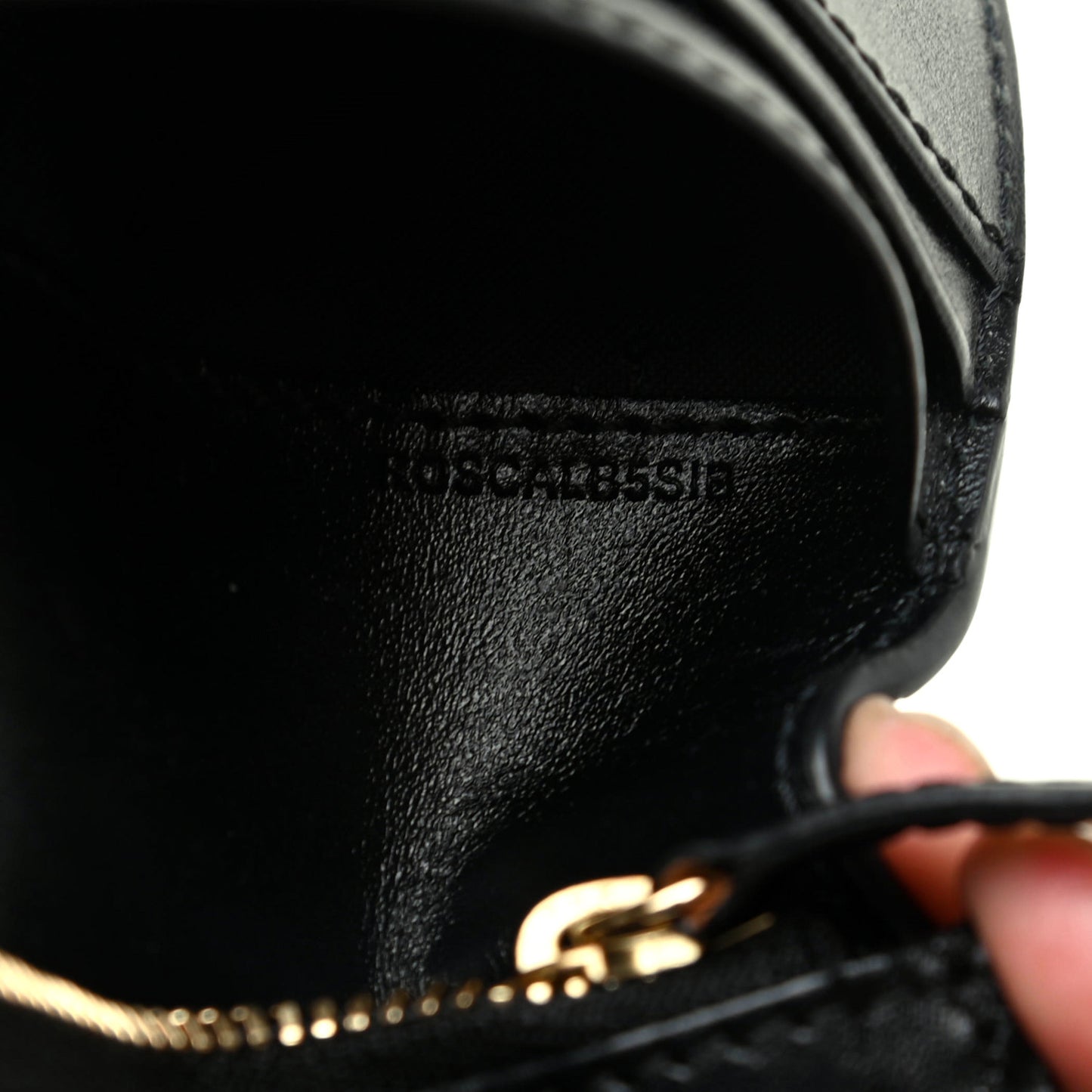 Signature Grain Calfskin Check Embossed Porter Continental Wallet Black