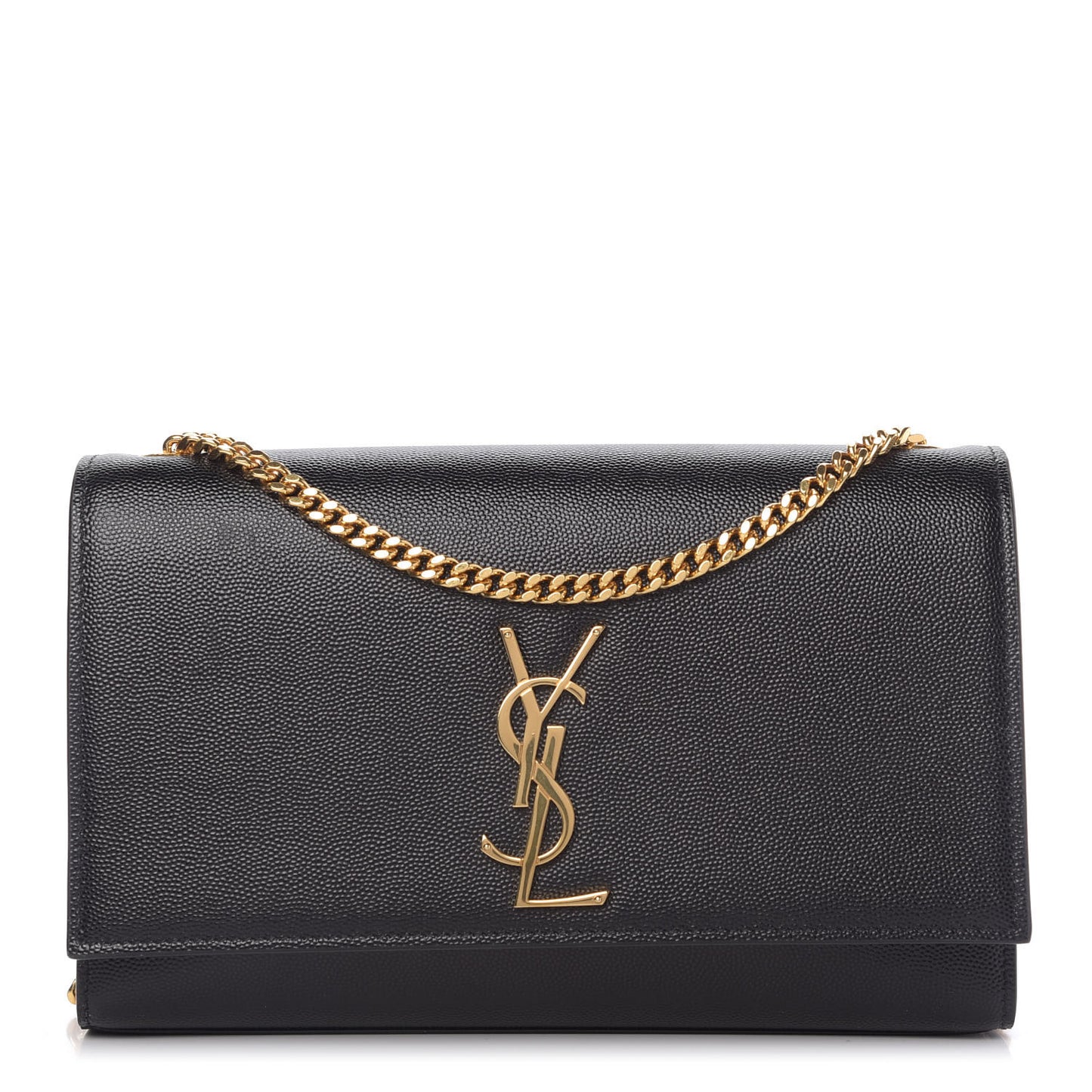 Grain De Poudre Medium Classic Monogram Kate Satchel Black