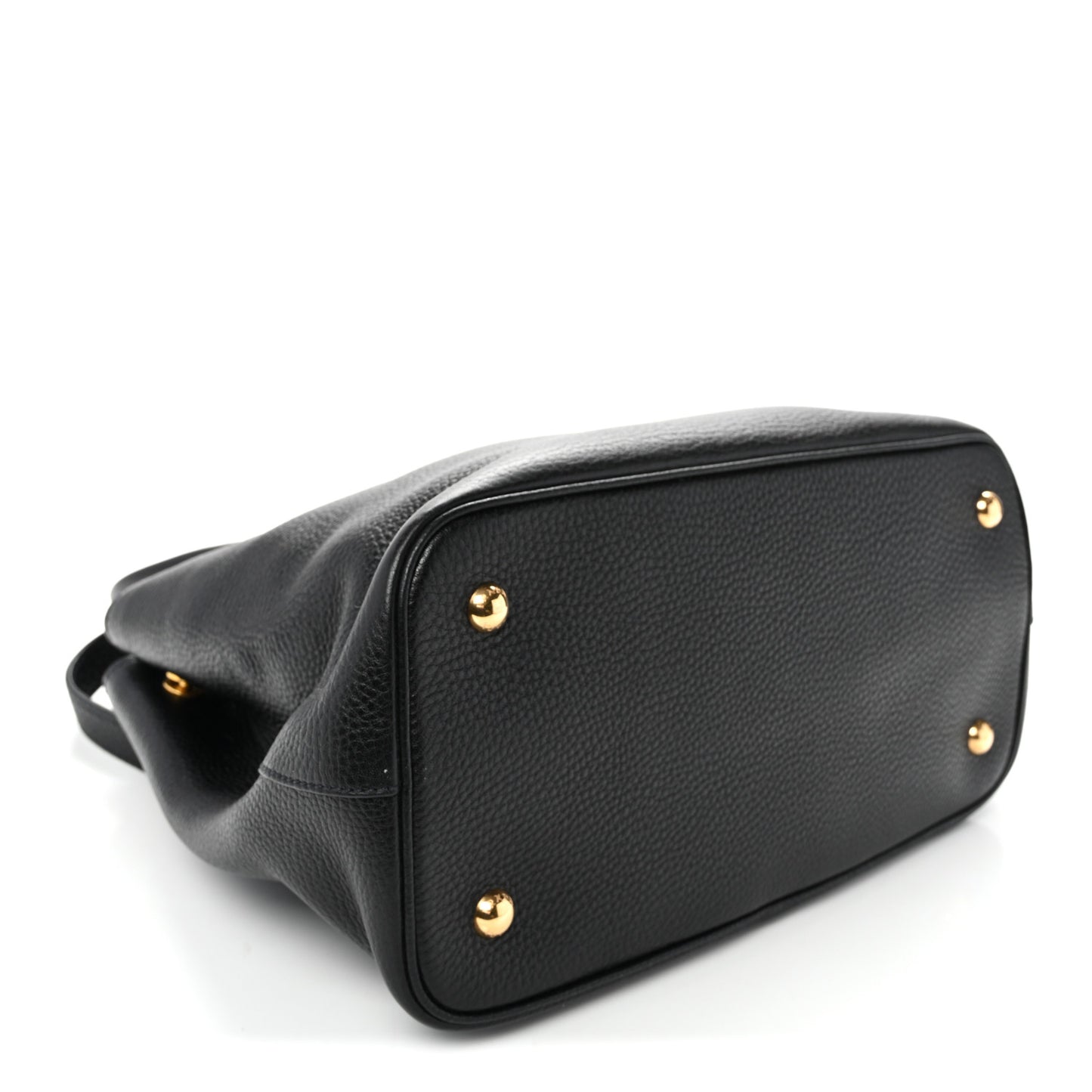 Vitello Phenix Top Handle Bag Black
