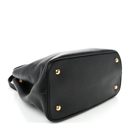 Prada Vitello Phenix Top Handle Bag Black 4 of 10