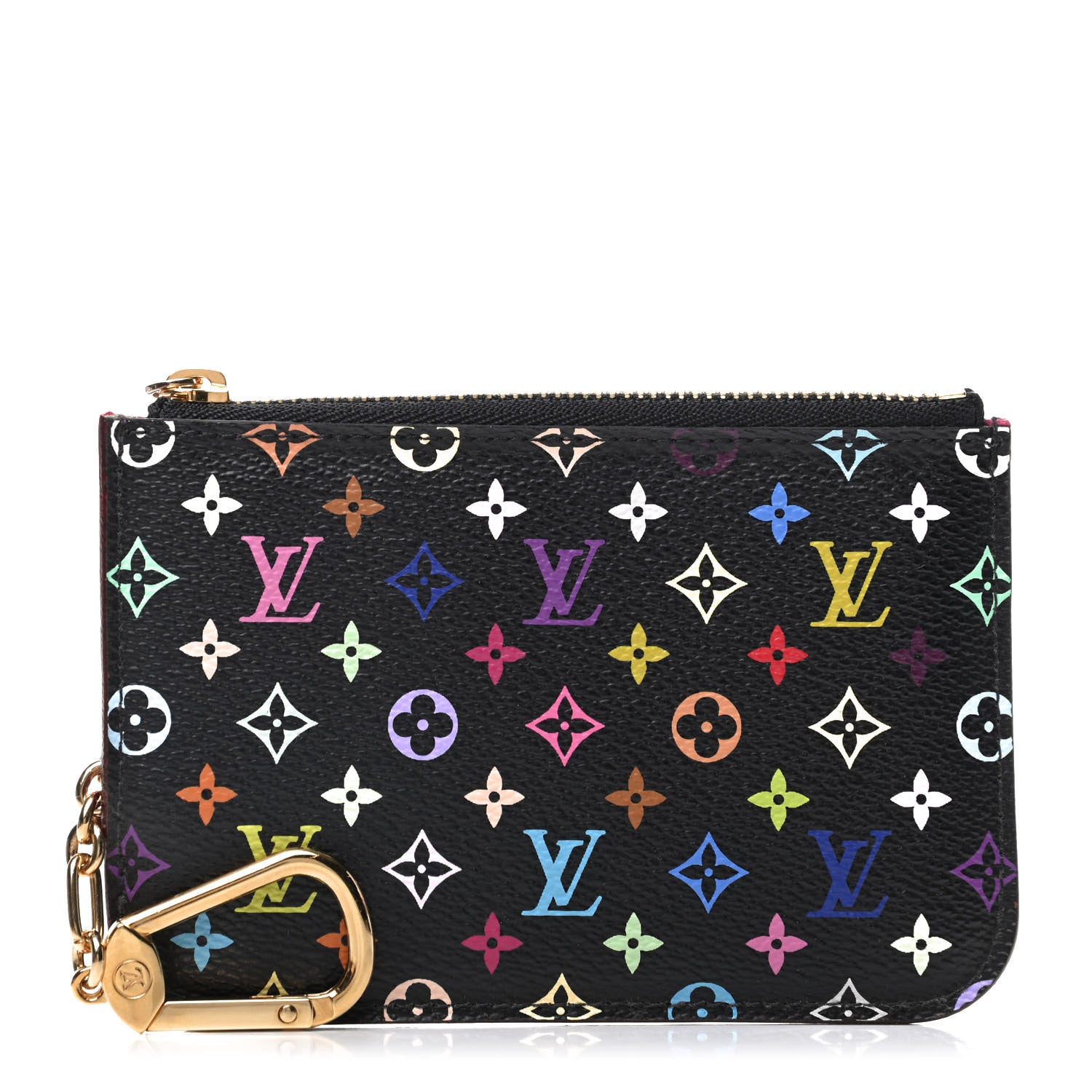 Louis Vuitton Monogram Multicolor Key Pouch Black Grenade 1 of 7