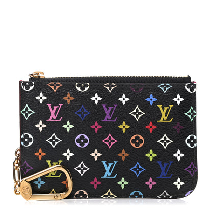 Louis Vuitton Monogram Multicolor Key Pouch Black Grenade 1 of 7