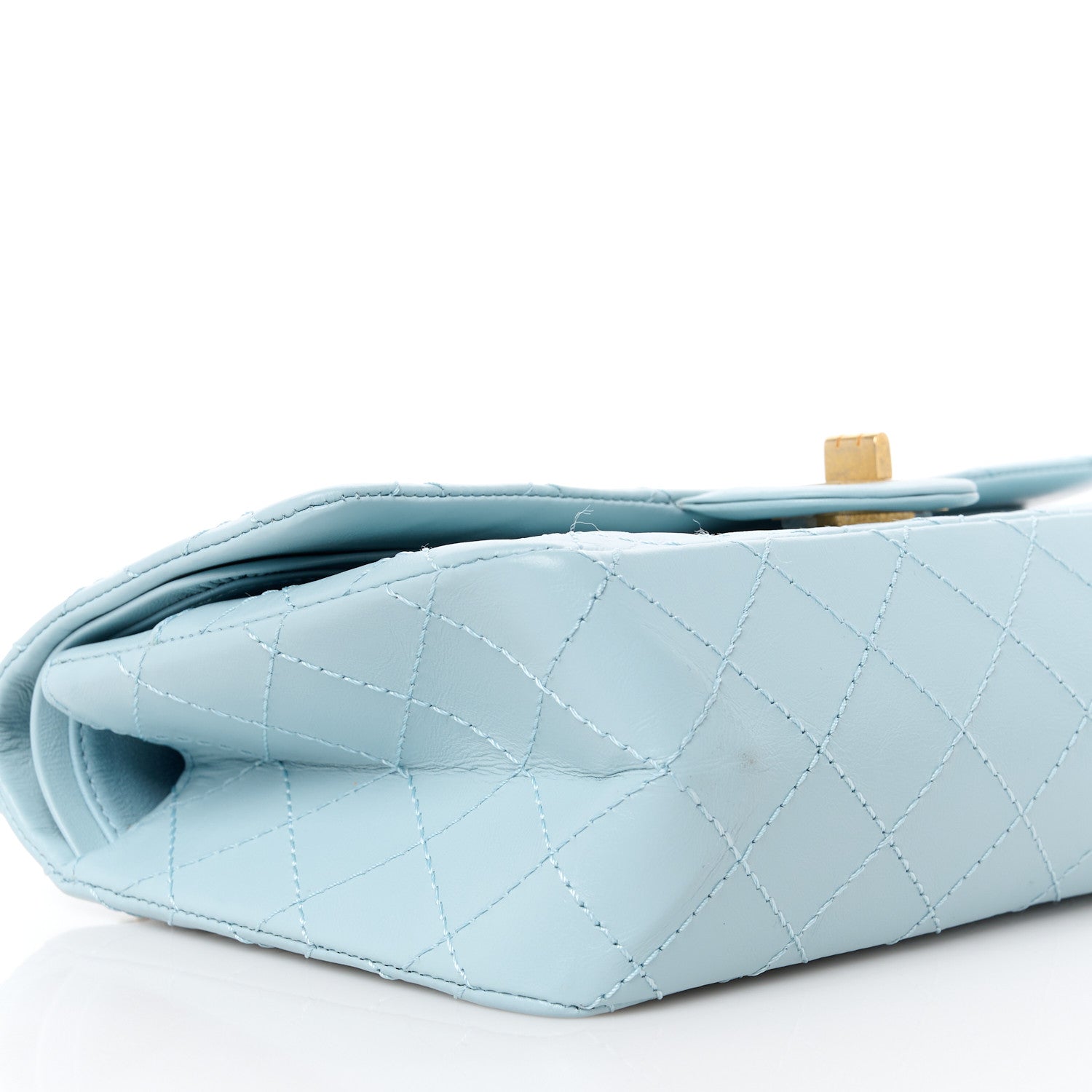 Chanel Aged Calfskin Quilted 2.55 Reissue 225 Flap Light Blue 9 of 10