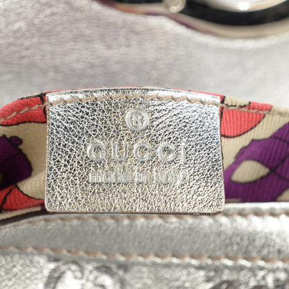Gucci Guccissima Small Britt Tassel Shoulder Bag Silver 5 of 7