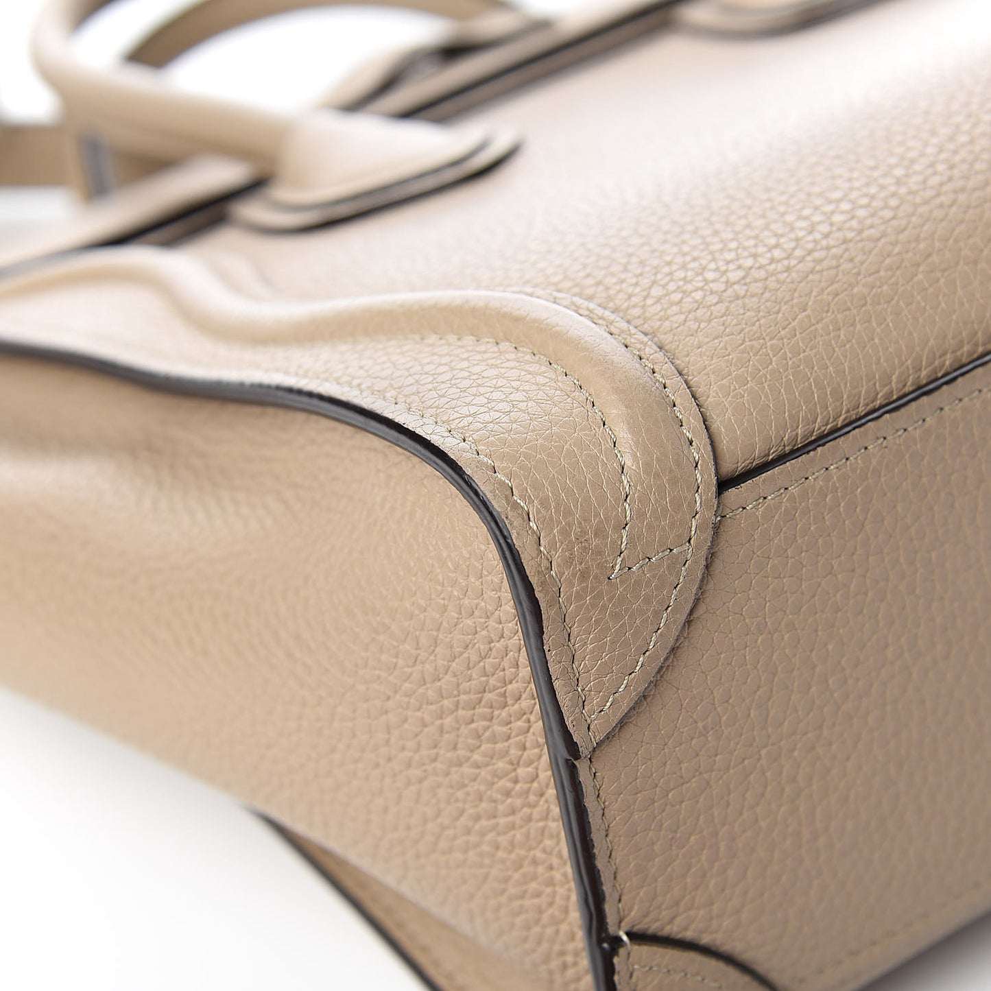 Drummed Calfskin Nano Luggage Dune