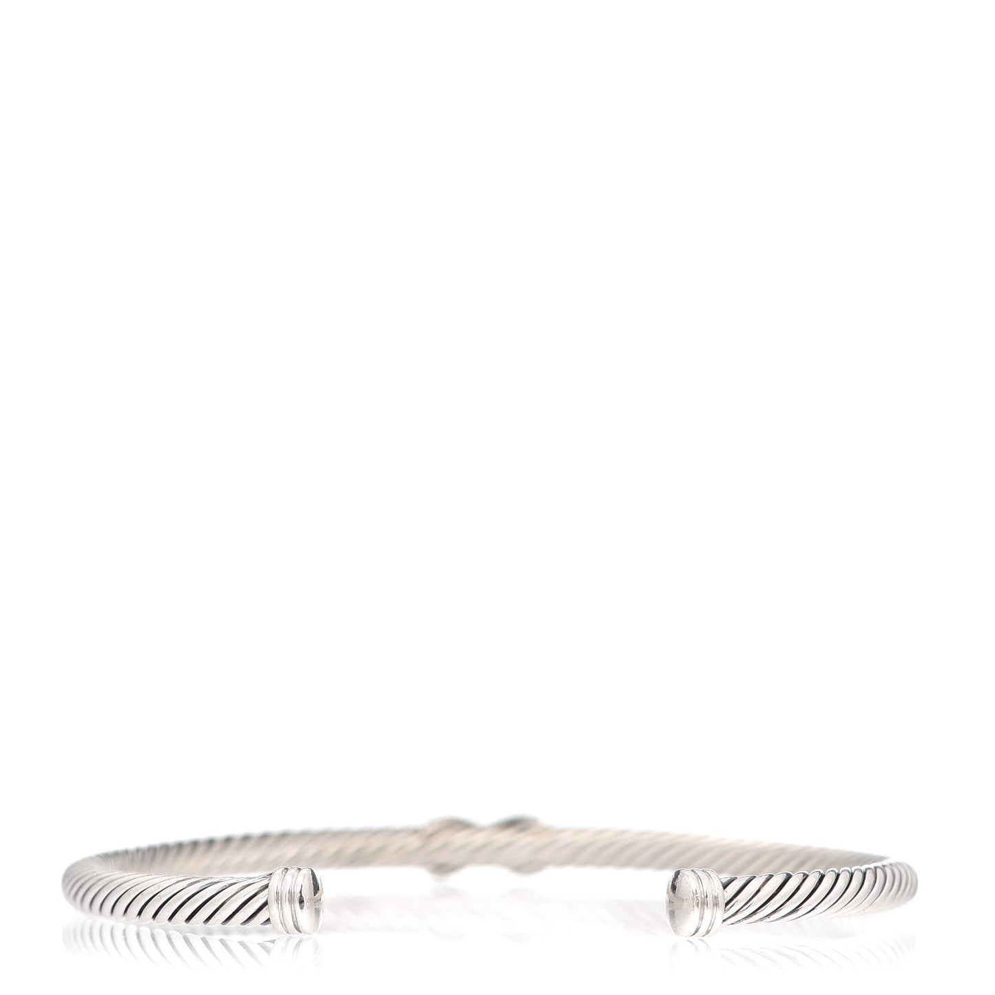 Sterling Silver Diamond 4mm X Cable Bracelet