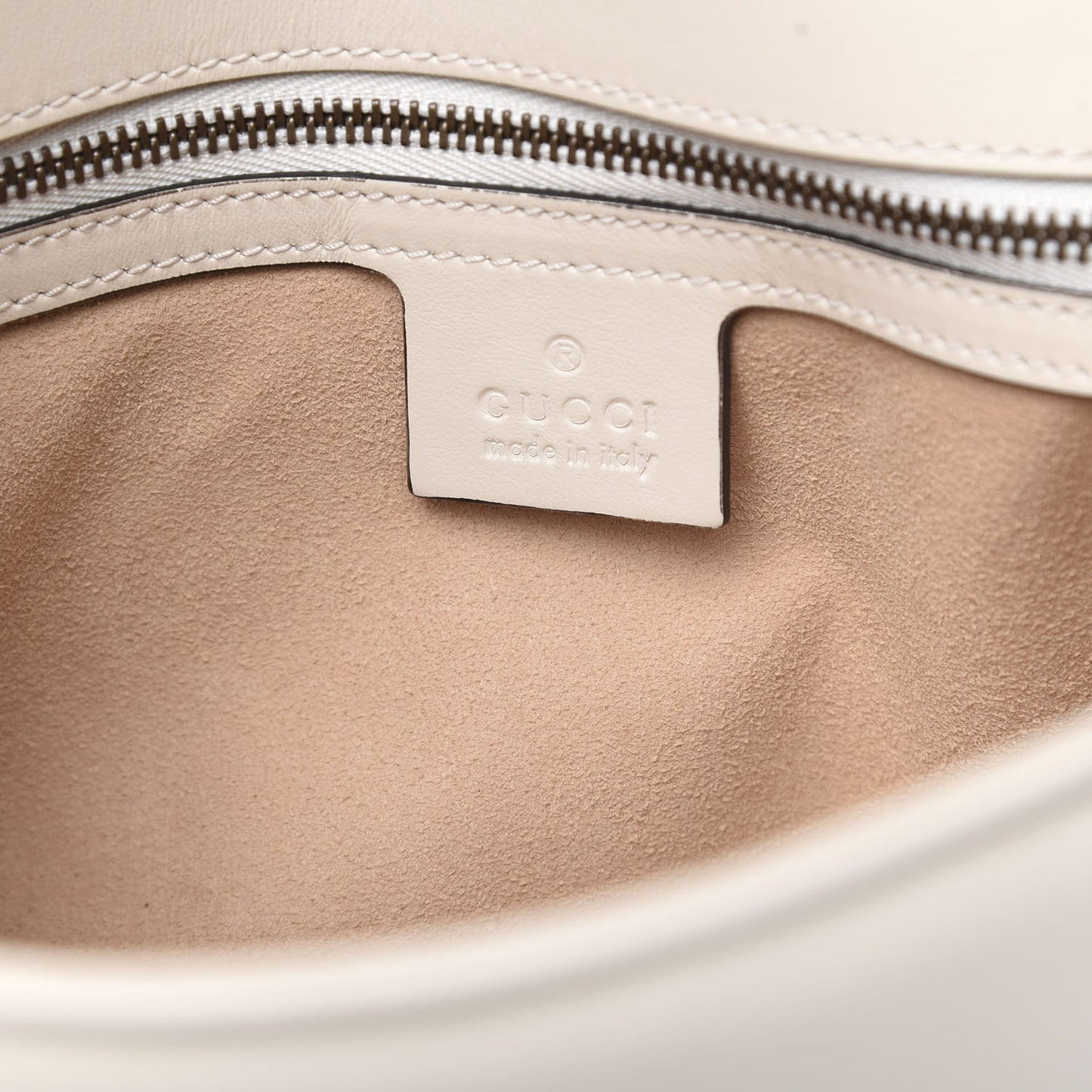 Calfskin Matelasse Small GG Marmont Shoulder Bag White