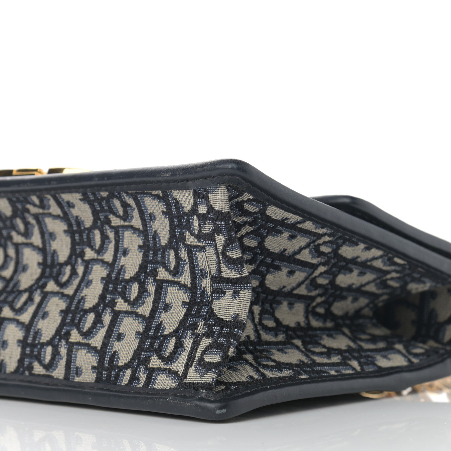 Christian Dior Oblique 30 Montaigne Chain Flap Bag Blue 6 of 10