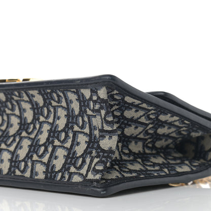 Christian Dior Oblique 30 Montaigne Chain Flap Bag Blue 6 of 10