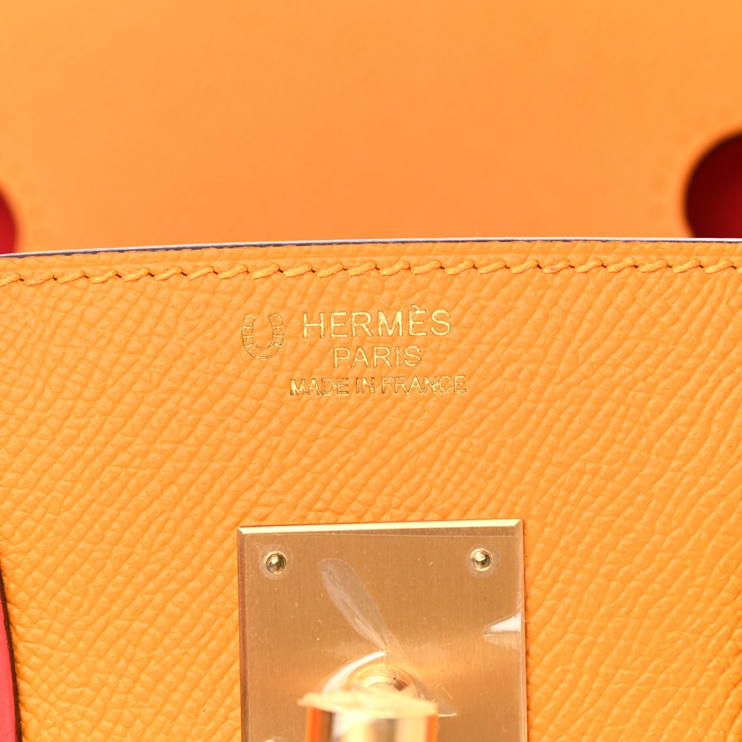 Epsom Horseshoe Birkin 30 Jaune D'Or Rose Jaipur