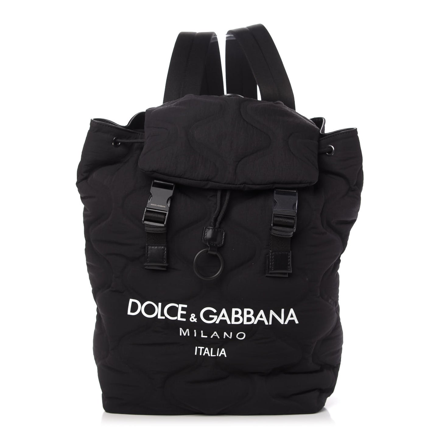 DOLCE &GABBANA Nylon Logo Backpack Black