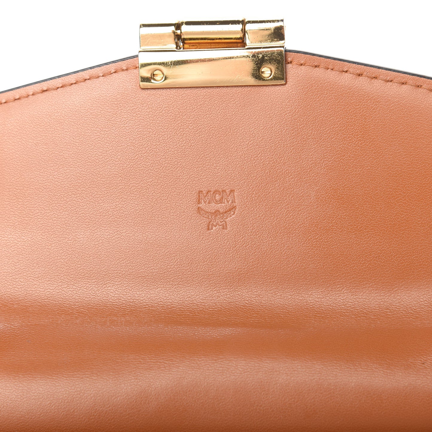 Calfskin Large Patricia Wallet On Chain Cognac