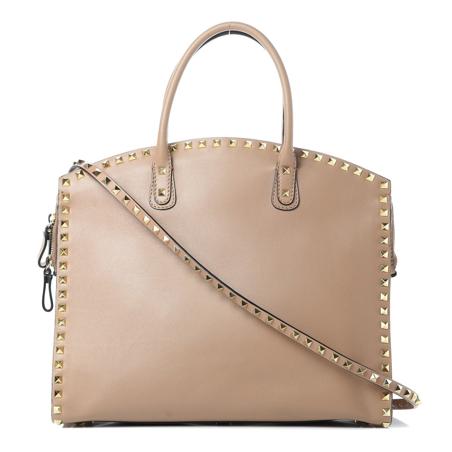 Vitello Rockstud Dome Shopper Alpaca