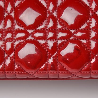 Christian Dior Patent Cannage Large Lady Dior Red 17 of 17