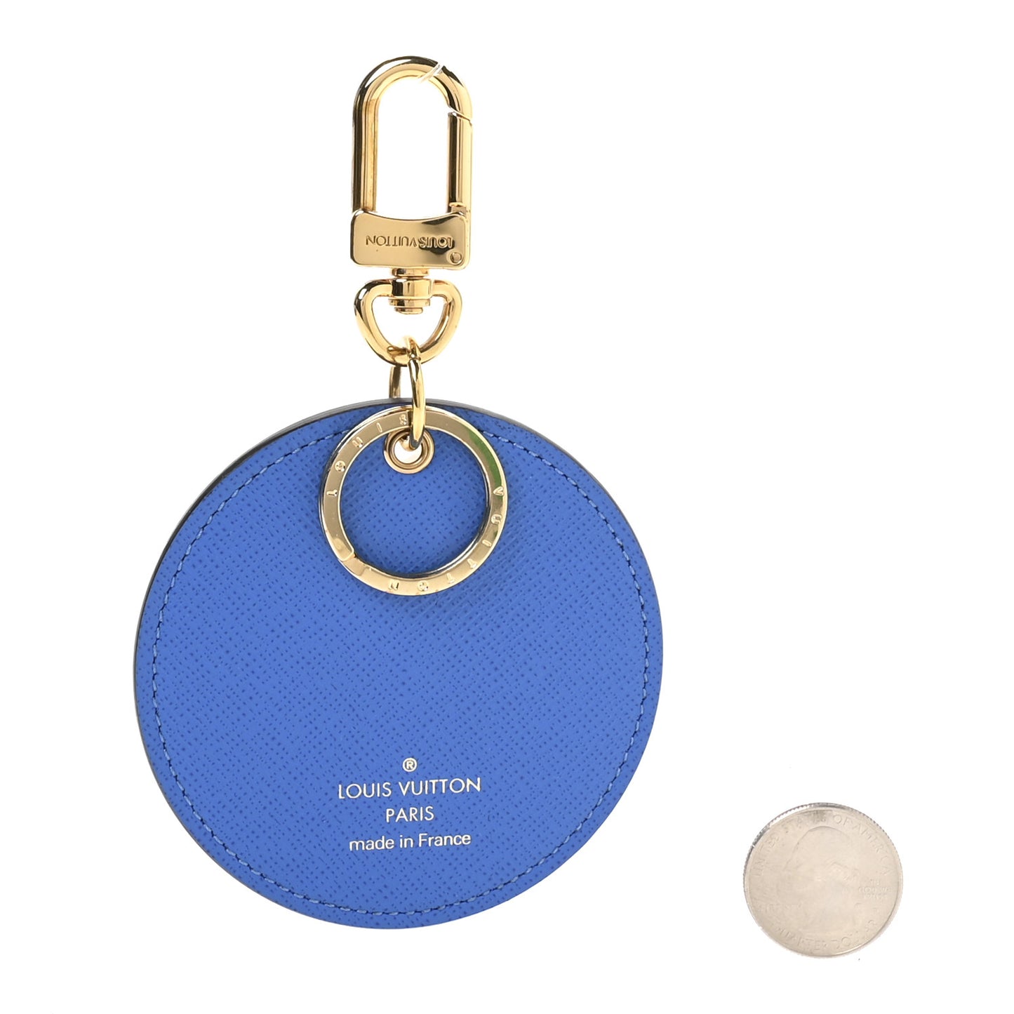 Monogram 2019 Christmas Animation Venice Bag Charm Key Ring Blue