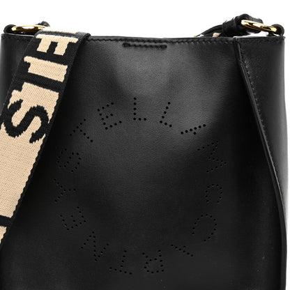 Stella McCartney Eco Alter Nappa Perforated Logo Tiny Crossbody Black 7 of 9
