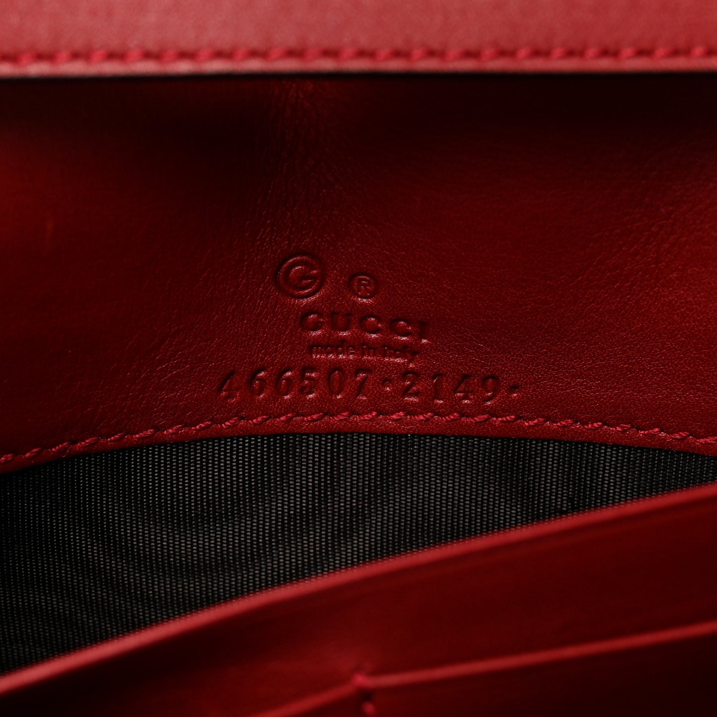 Microguccissima Crossbody Wallet Red