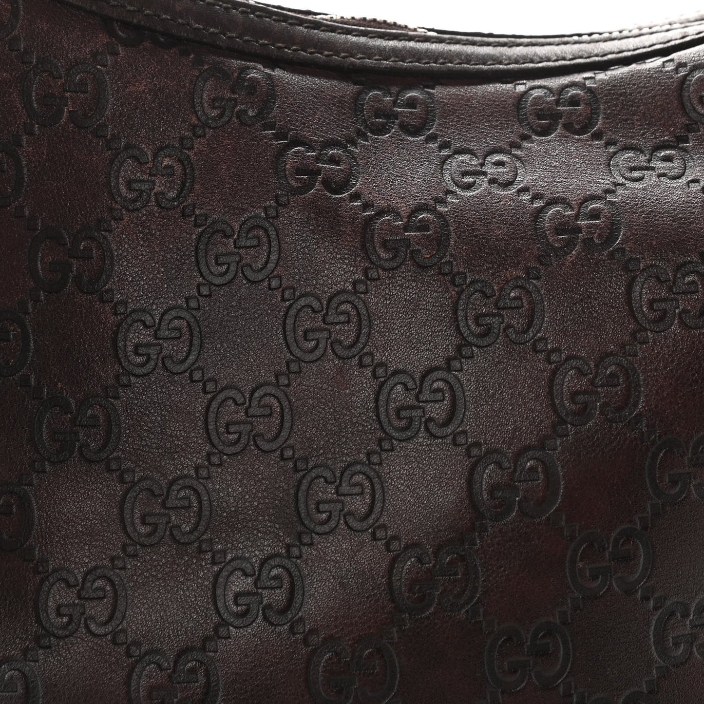 Guccissima Large Princy Hobo Dark Brown