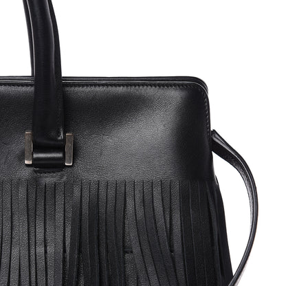 Saint Laurent Calfskin Fringe Medium Trois Clous Tote Black 12 of 12