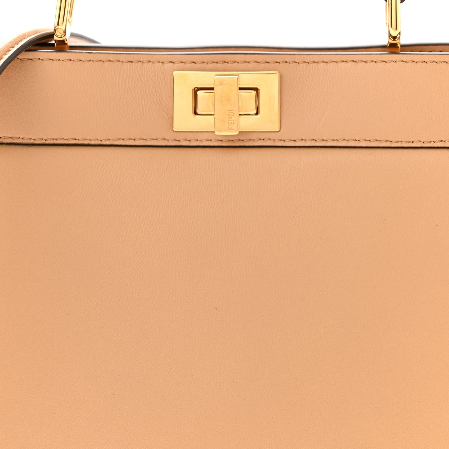 Shiny Nappa Petite Peekaboo I SEE U Satchel Miele Scuro