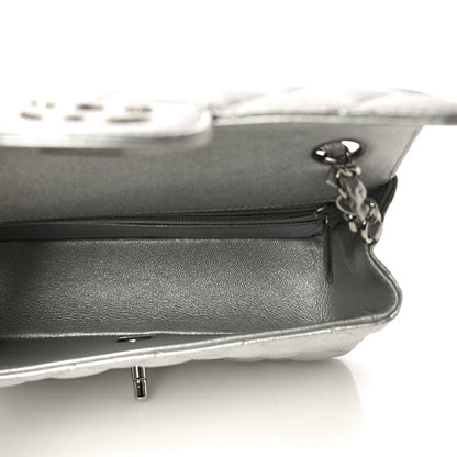 Chanel Metallic Lambskin Quilted Mini Rectangular Flap Silver 5 of 10