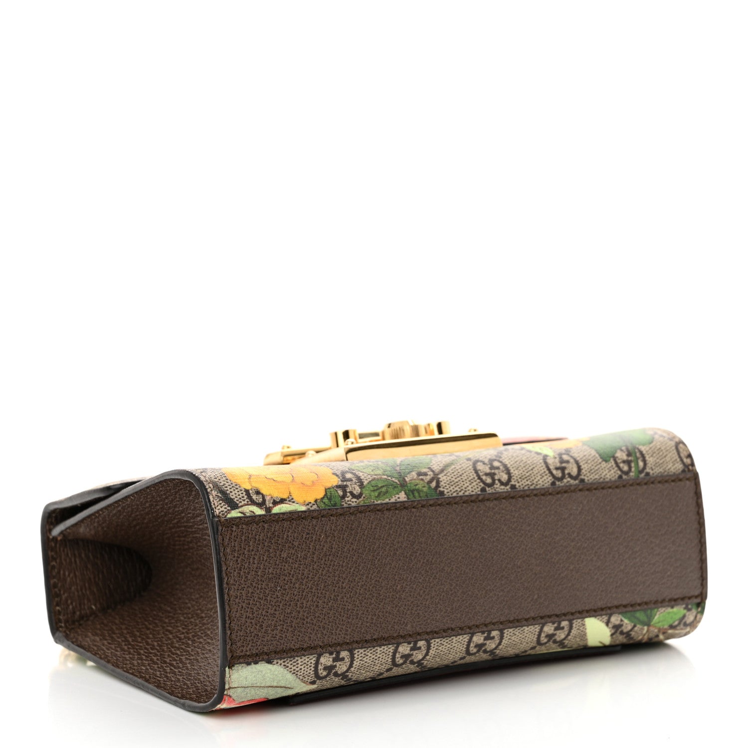 Gucci GG Supreme Monogram Tian Small Padlock Shoulder Bag Beige Multicolor New Acero 4 of 15