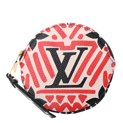 Louis Vuitton Monogram Giant Crafty Round Coin Purse Creme Rouge 1 of 8