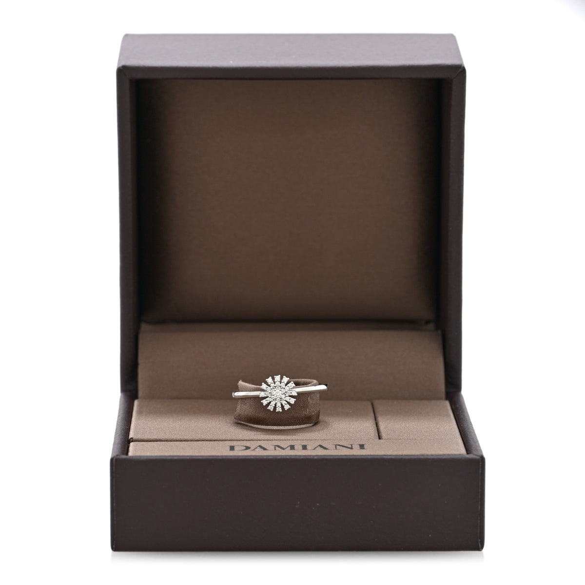 18K White Gold Diamond Margherita Ring 58 8.25