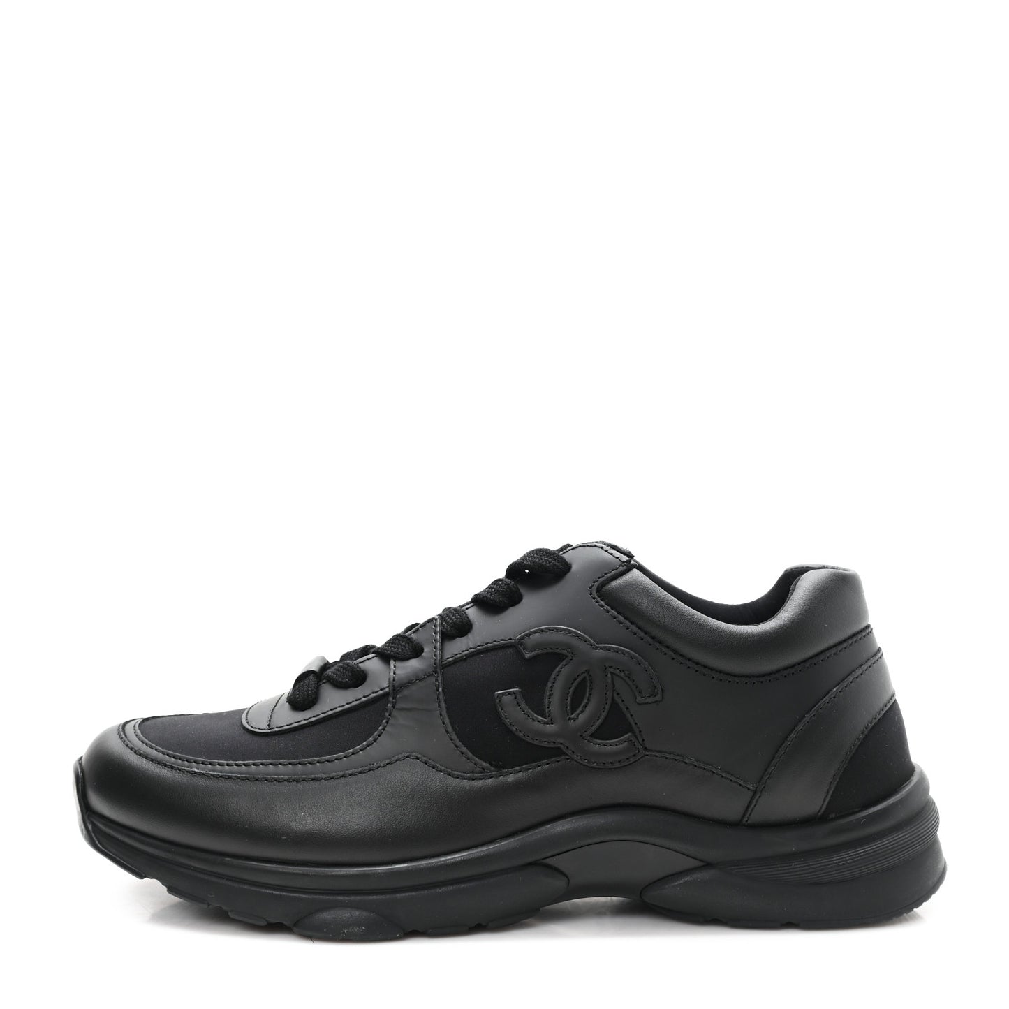 Calfskin Lambskin CC Uniform Sneakers 41 Black 41 Black