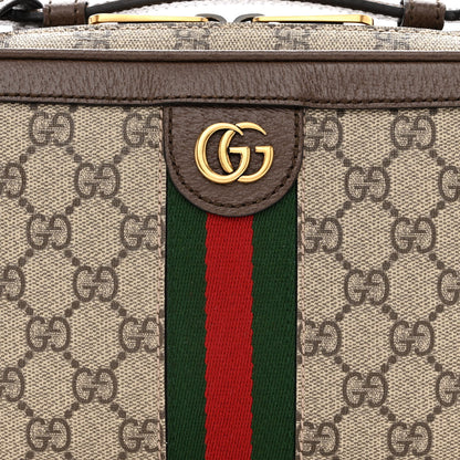 Gucci GG Supreme Monogram Web Small Ophidia Top Handle Shoulder Bag Brown 8 of 12