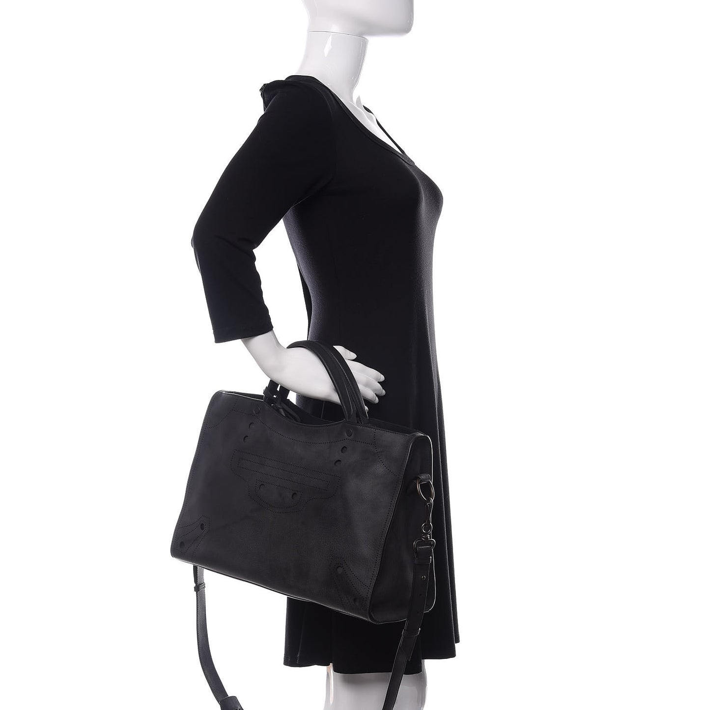 Veau Soyeux Perforated Blackout Hardware City Black
