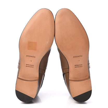 Hermes Calfskin Neo Low Boots 38 Taupe Black 5 of 11