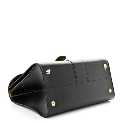 Delvaux Box Calfskin MM Brillant Satchel Black Gold 4 of 10