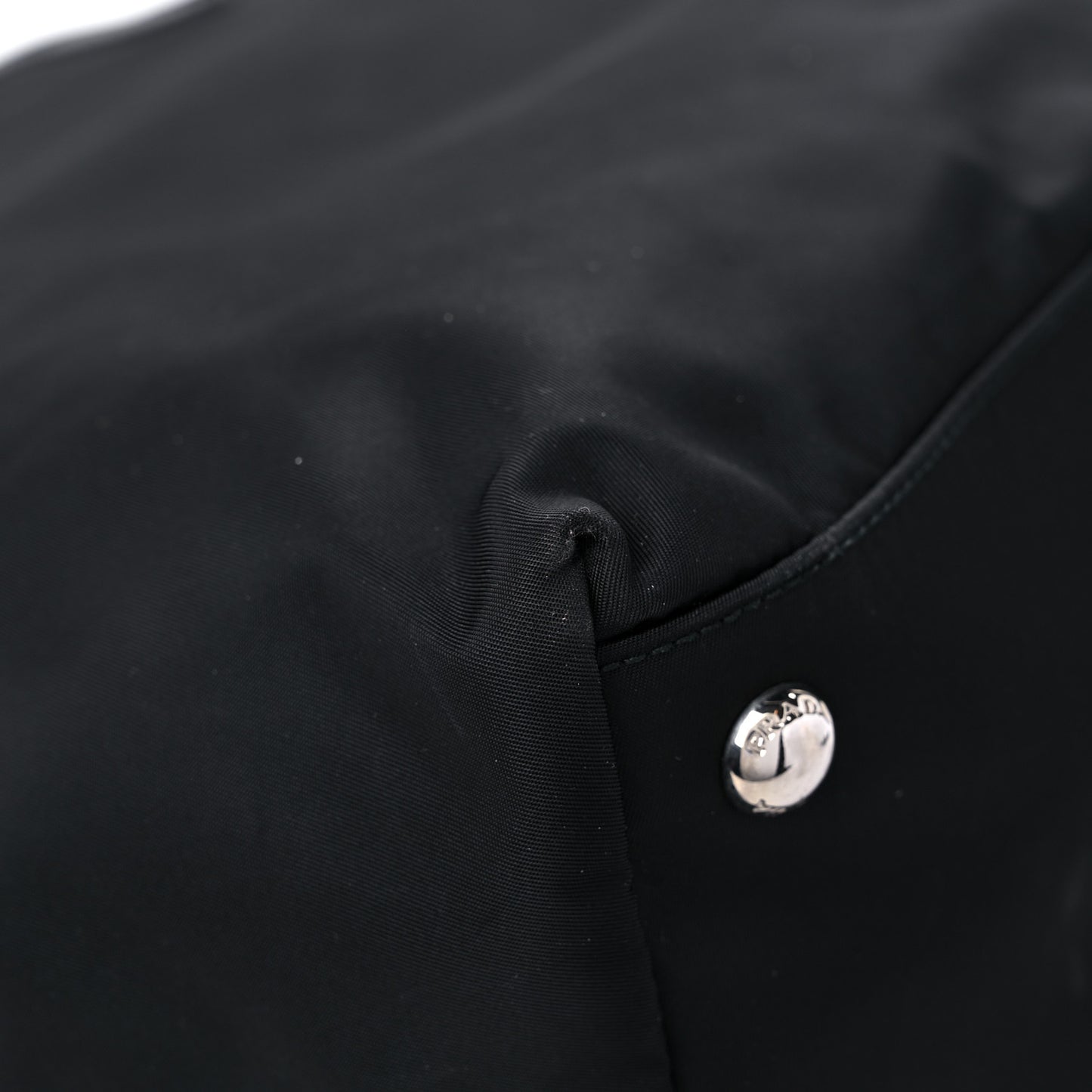 Nylon Tessuto Saffiano Robot Tote Bag Black