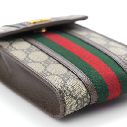 Gucci X BALENCIAGA BB Supreme Monogram Web Ophidia Phone Crossbody Bag Beige New Acero 7 of 8