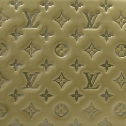 Louis Vuitton Lambskin Embossed Monogram Coussin MM Khaki 7 of 9