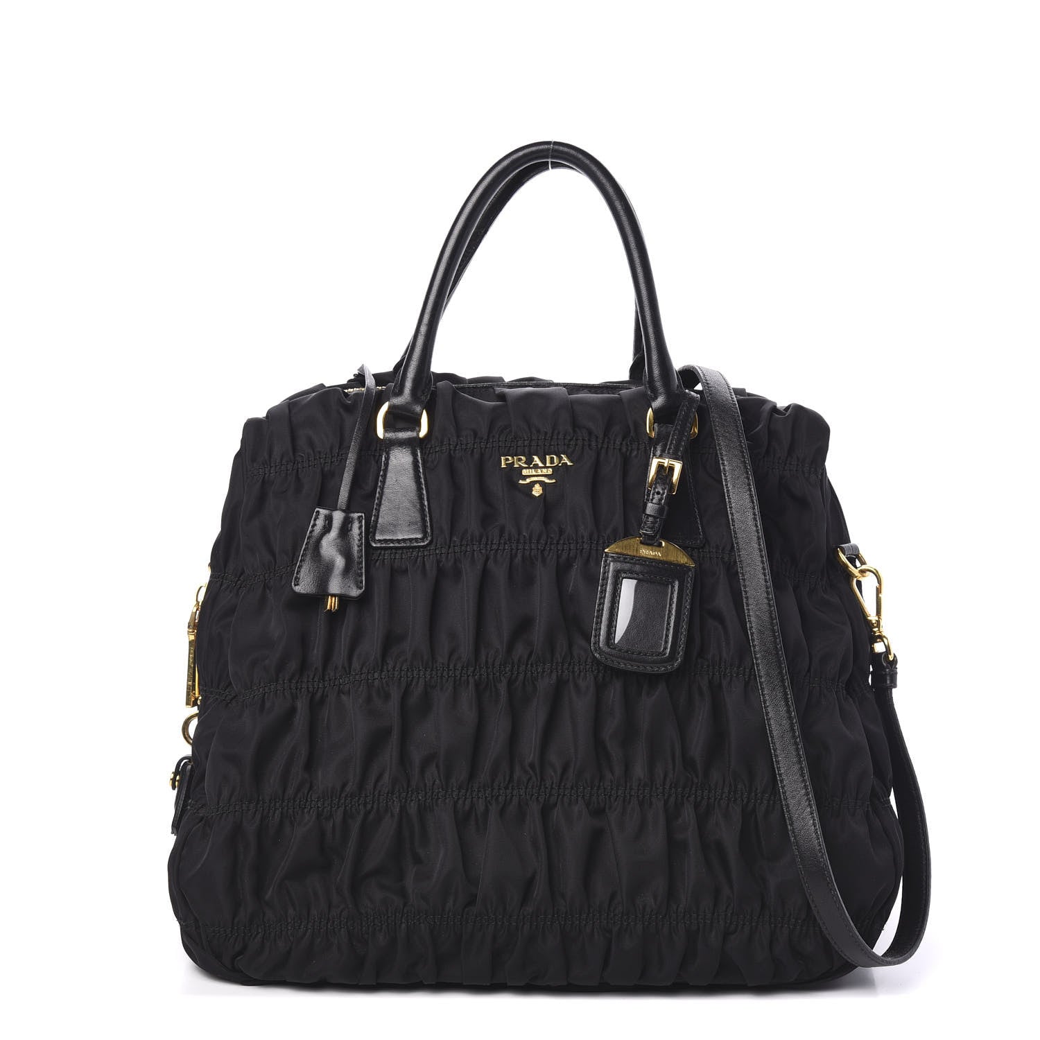 Prada Tessuto Nylon Gaufre Tote Black 1 of 9